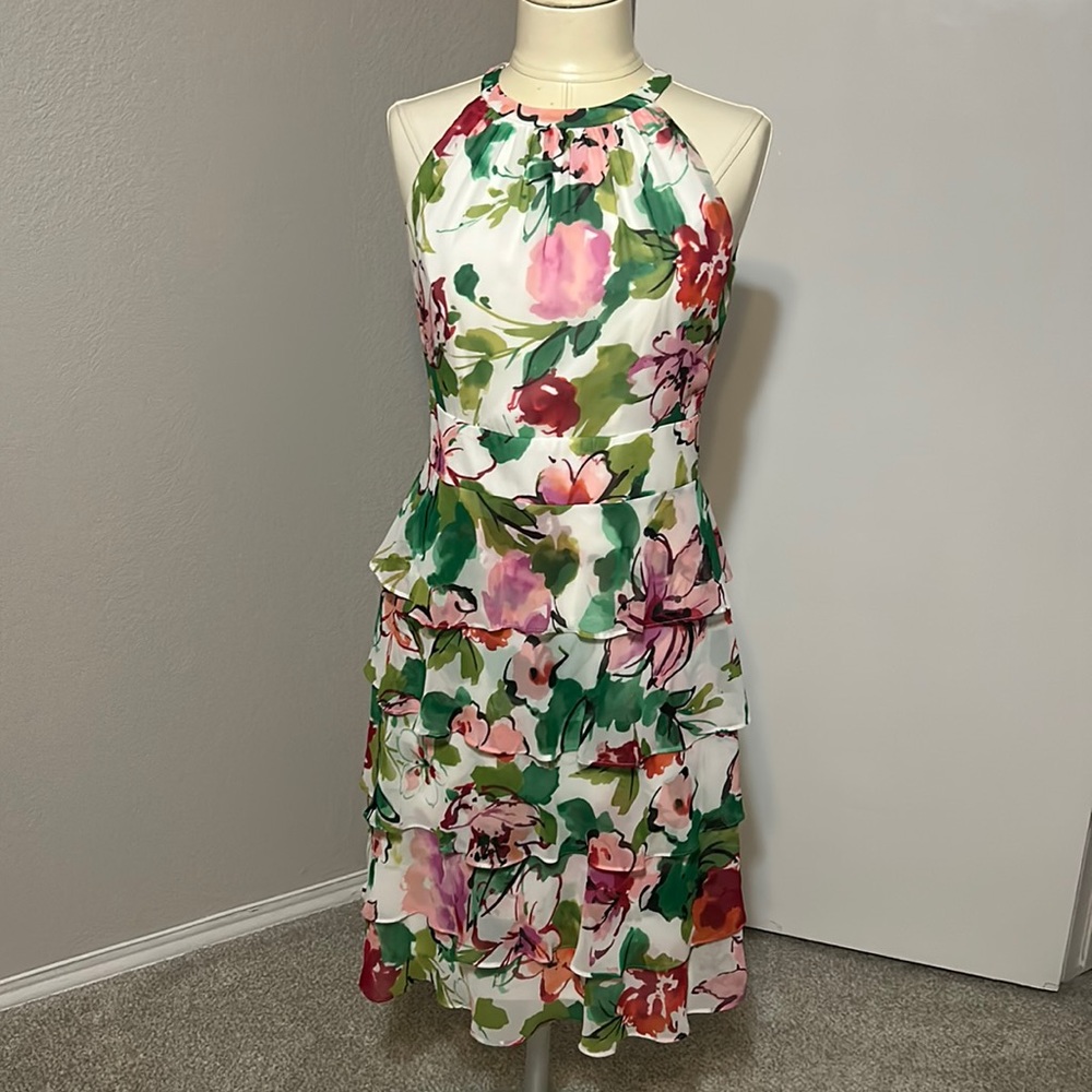 Evan Picone Halter Dress BEAUTIFUL!!! Size 6 Floral